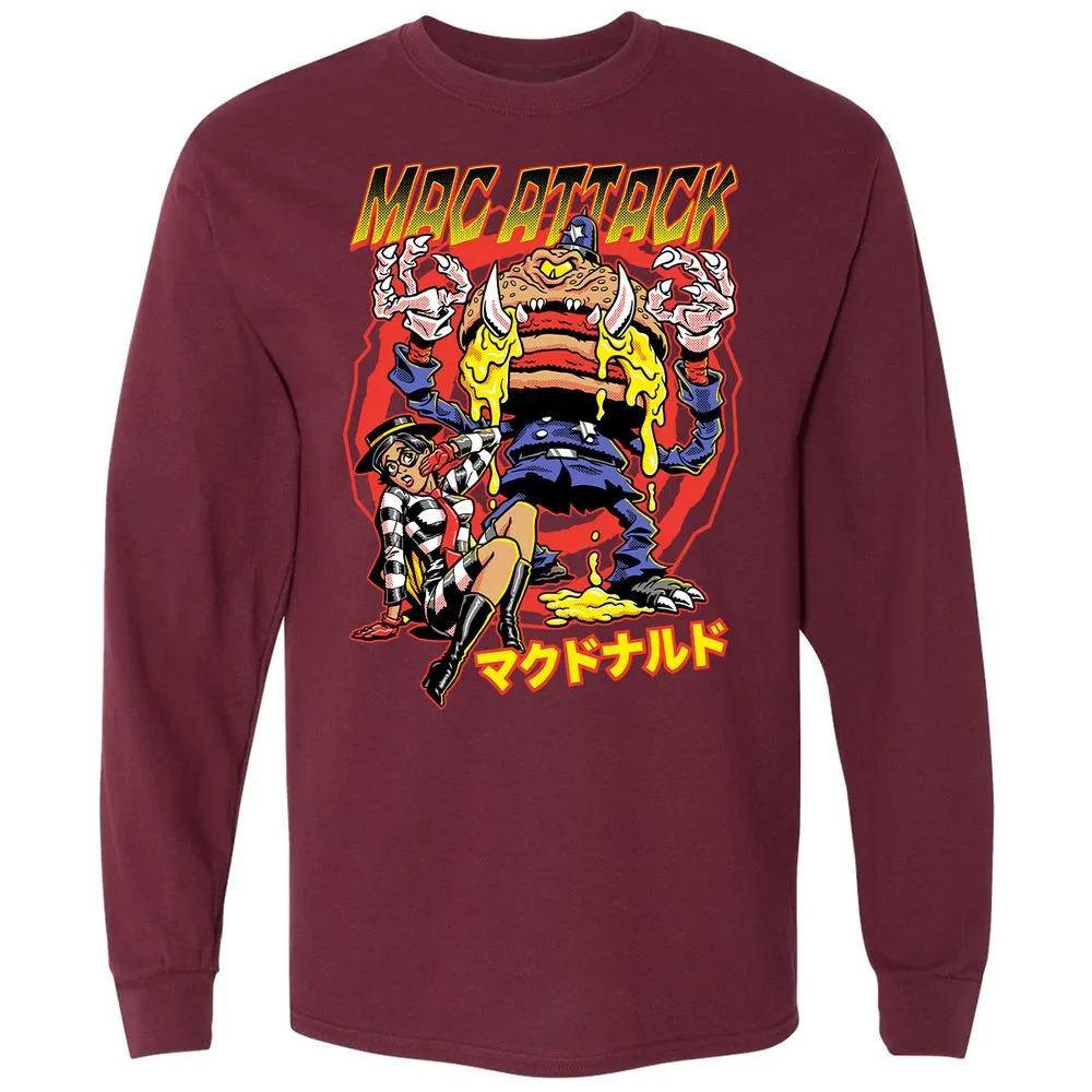 Long Sleeve T-Shirt - GWKB8QW8 - Maroon - 11