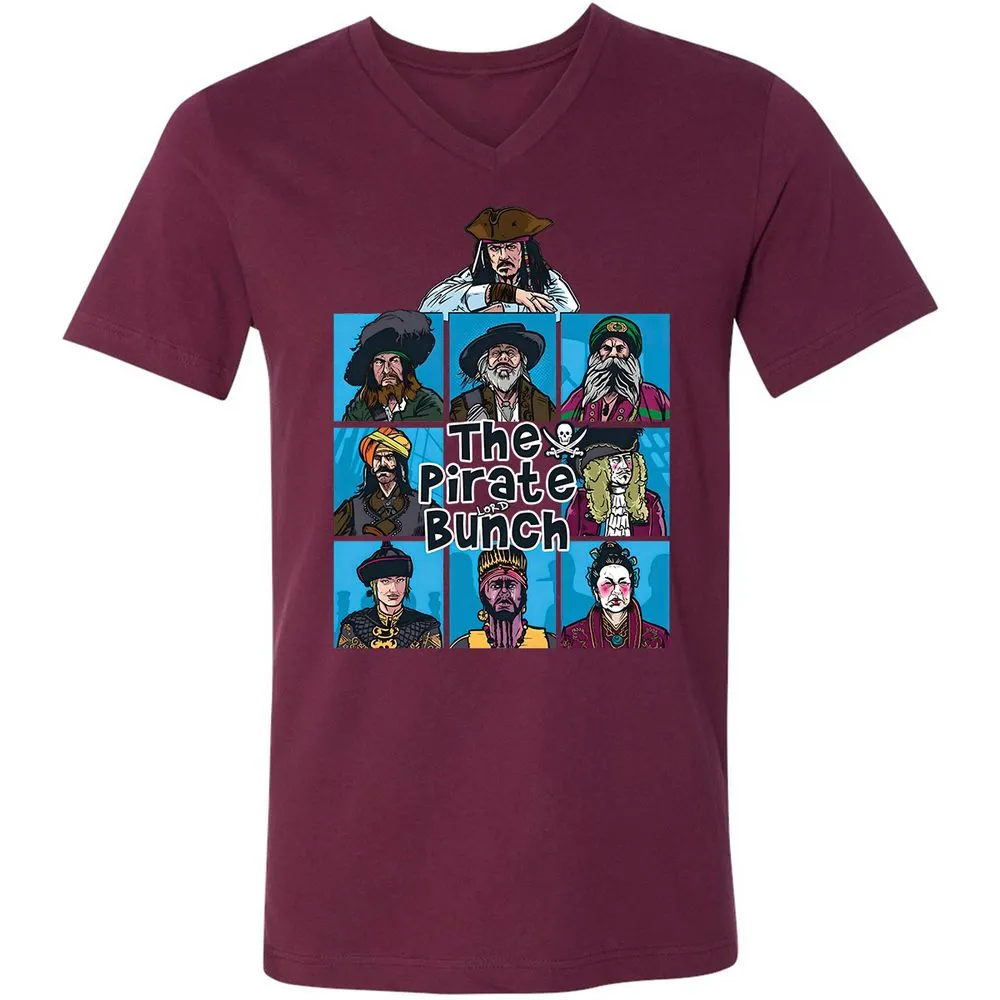 Unisex V-Neck T-Shirt - UFQEQMFK - Maroon - 6