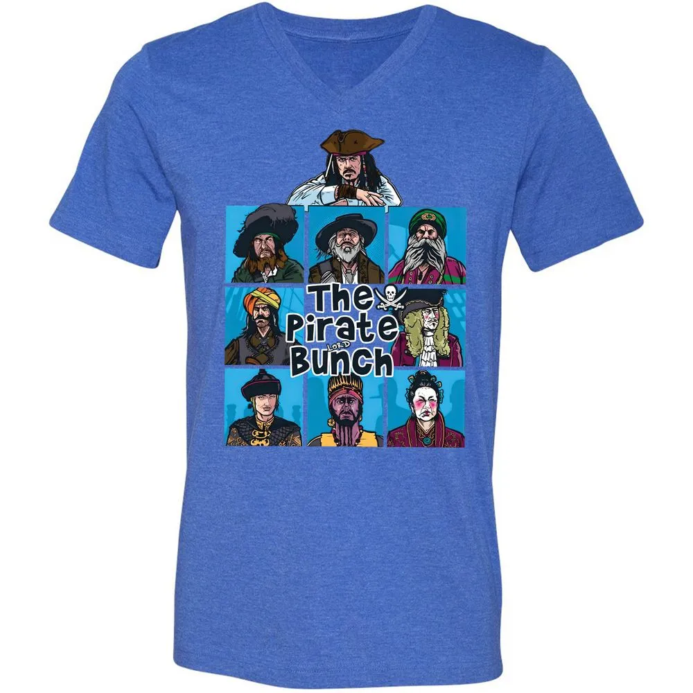 Unisex V-Neck T-Shirt - UFQEQMFK - Heather True Royal - 14