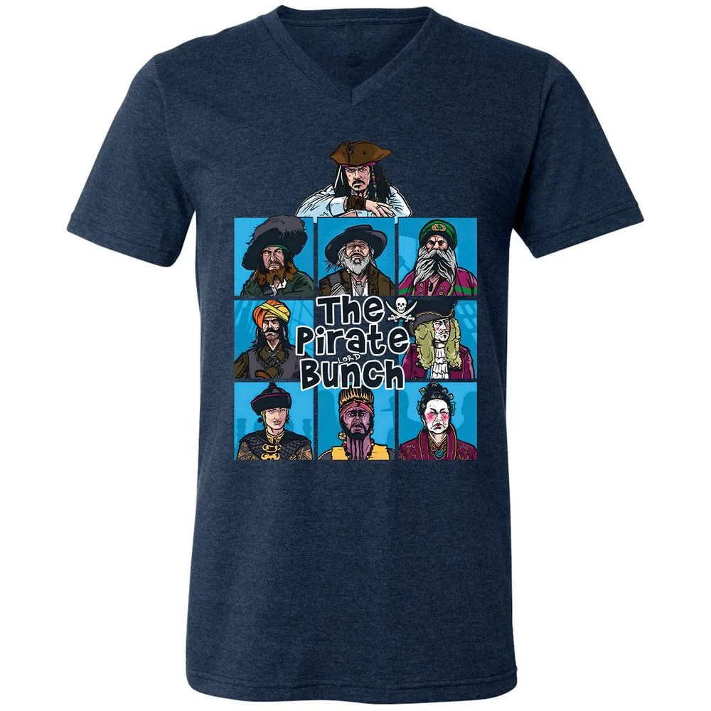 Unisex V-Neck T-Shirt - UFQEQMFK - Heather Navy - 15