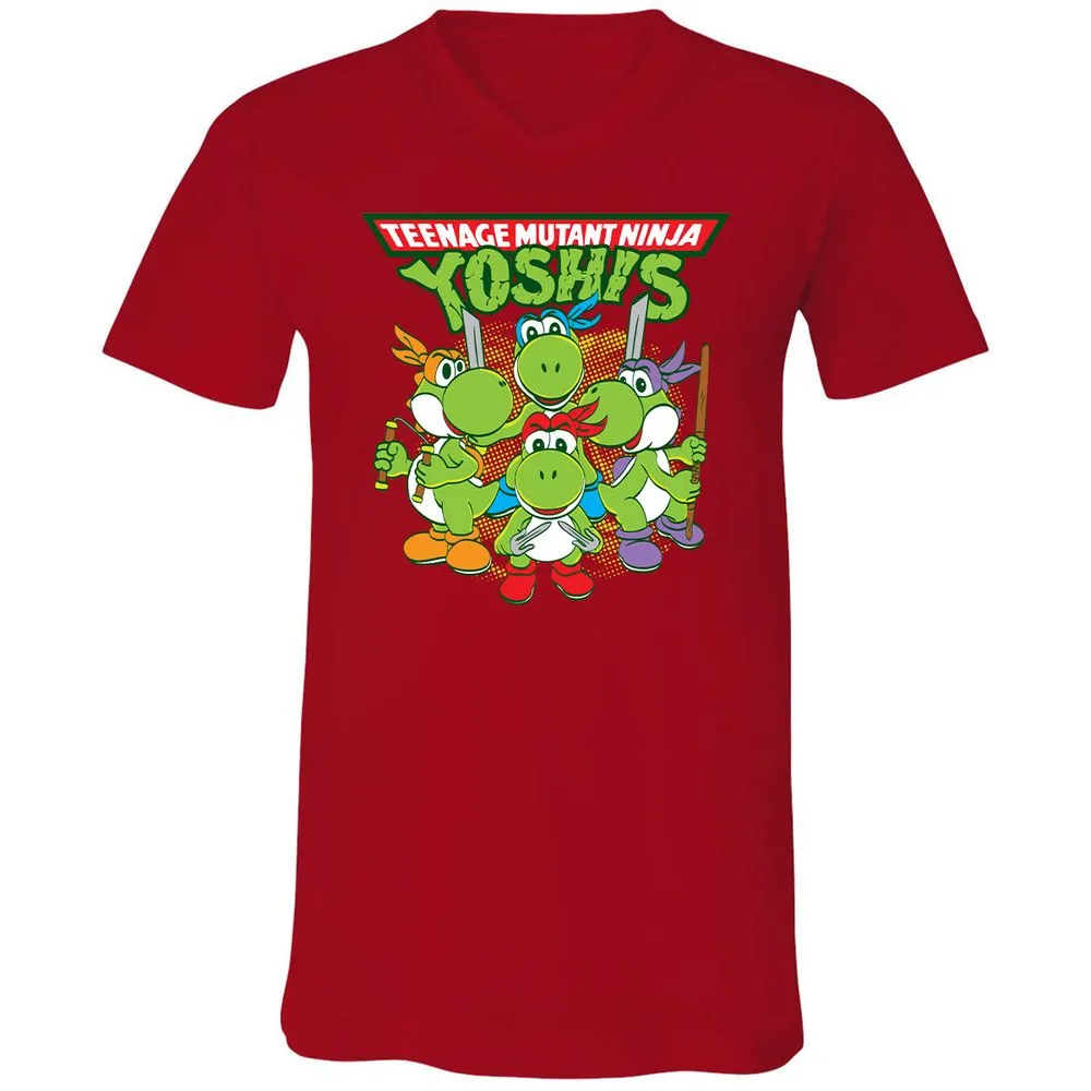 Unisex V-Neck T-Shirt - NQ8VWBHV - Red - 3