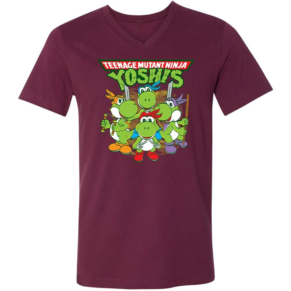 Unisex V-Neck T-Shirt - NQ8VWBHV - Maroon - 6