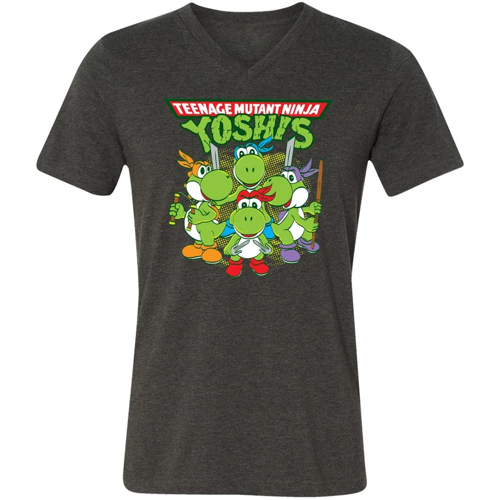 Unisex V-Neck T-Shirt - NQ8VWBHV - Dark Grey Heather - 8