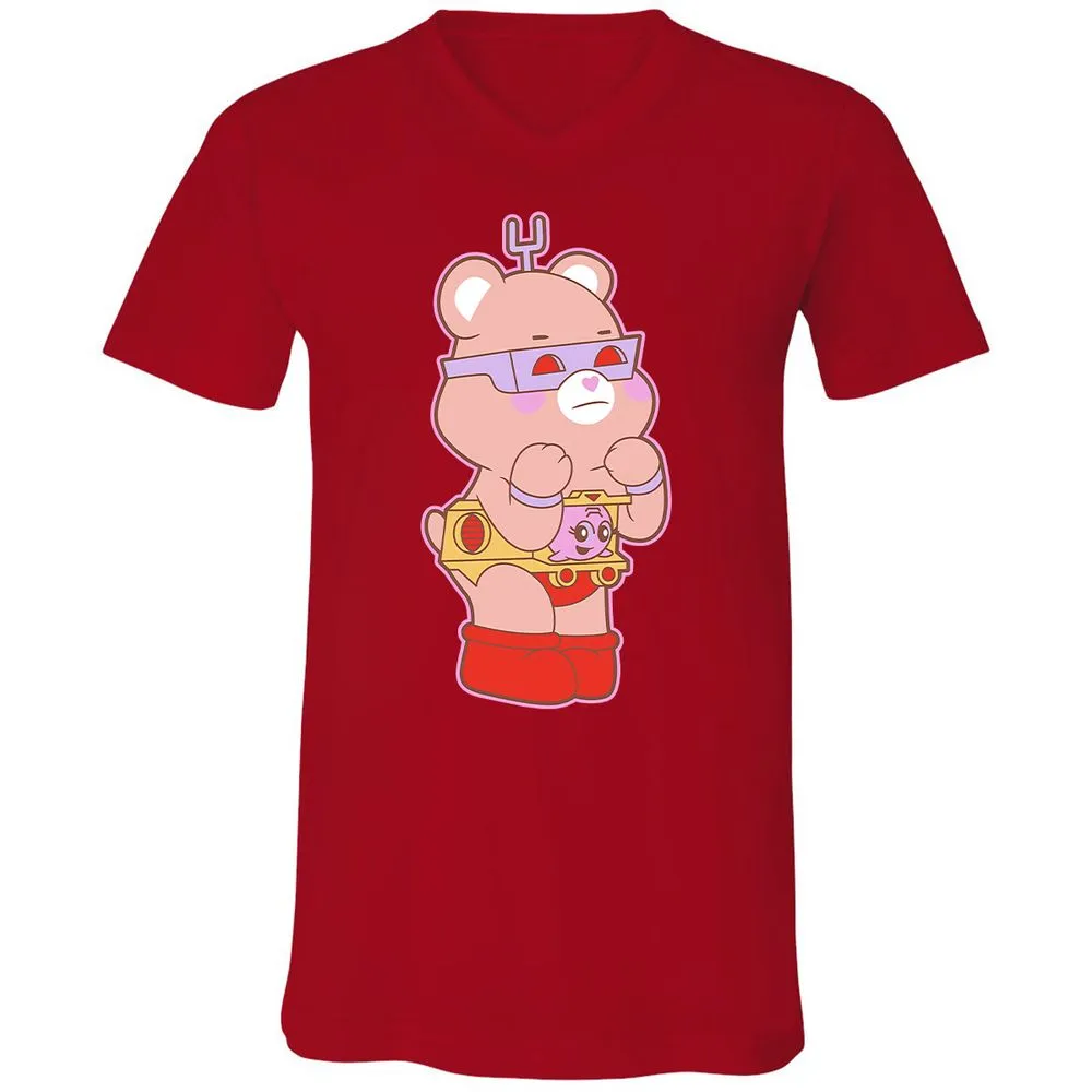 Unisex V-Neck T-Shirt - CVWBE8SS - Red - 3