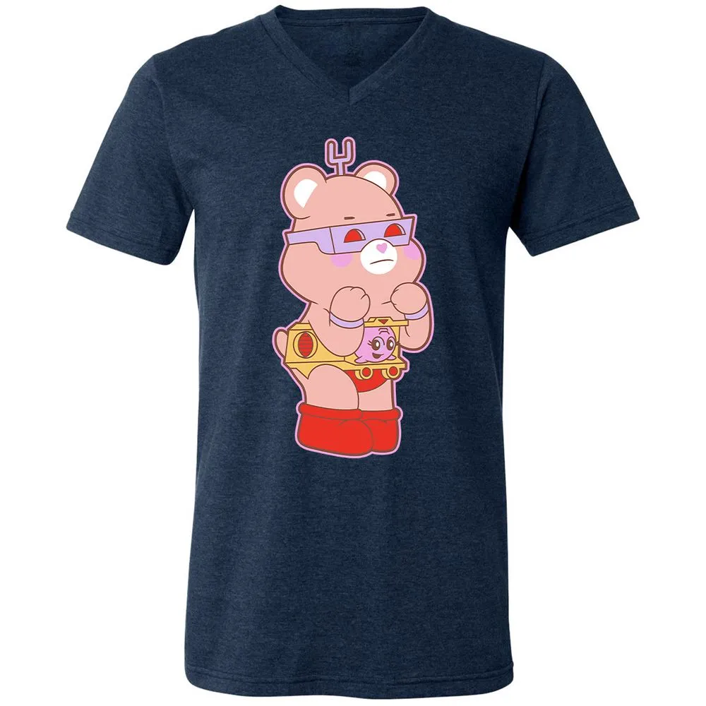 Unisex V-Neck T-Shirt - CVWBE8SS - Heather Navy - 15