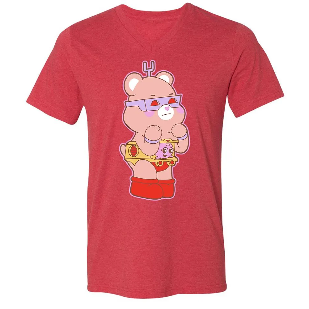 Unisex V-Neck T-Shirt - CVWBE8SS - Heather Red - 16