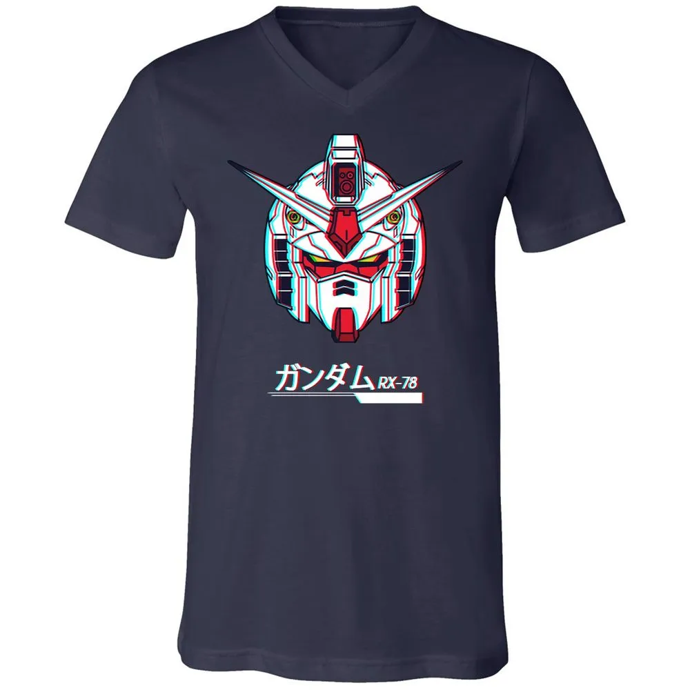 Unisex V-Neck T-Shirt - WQVEUS59 - Navy - 2