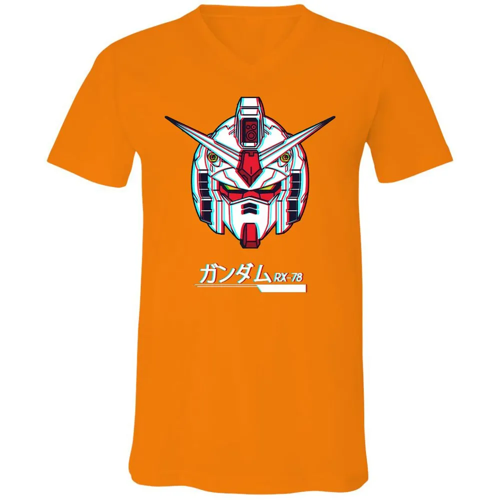 Unisex V-Neck T-Shirt - WQVEUS59 - Orange - 11