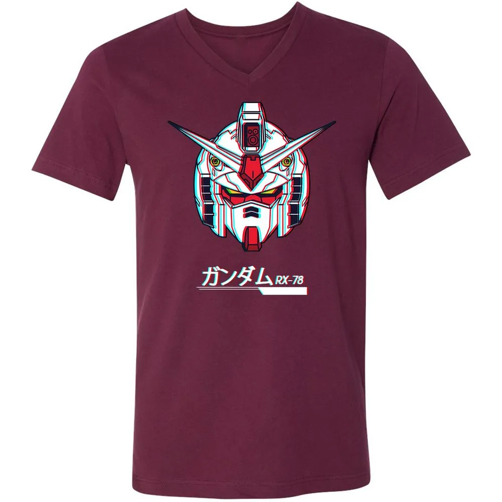 Unisex V-Neck T-Shirt - WQVEUS59 - Maroon - 6