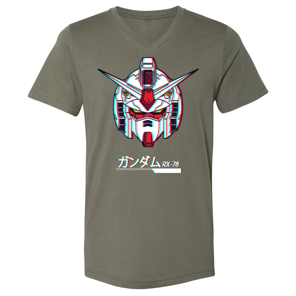 Unisex V-Neck T-Shirt - WQVEUS59 - Military Green - 10