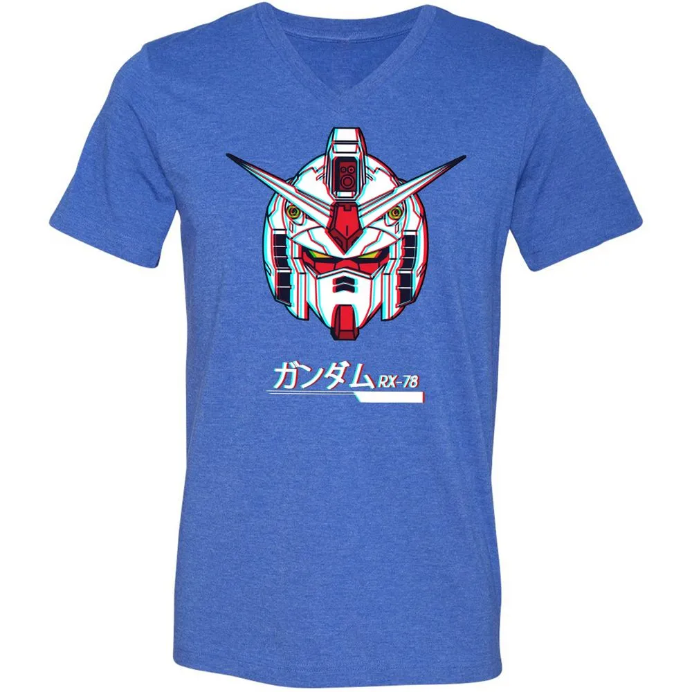 Unisex V-Neck T-Shirt - WQVEUS59 - Heather True Royal - 14