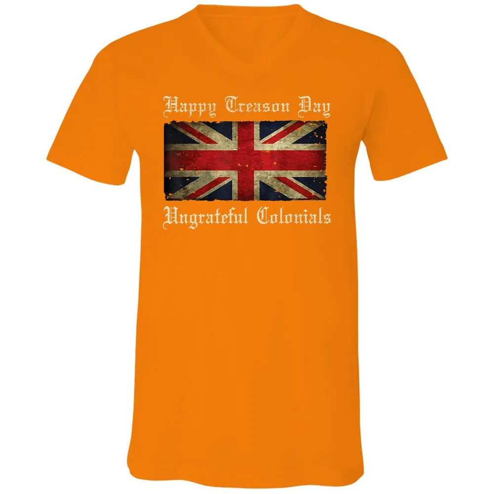 Unisex V-Neck T-Shirt - 8G7GUB33 - Orange - 11