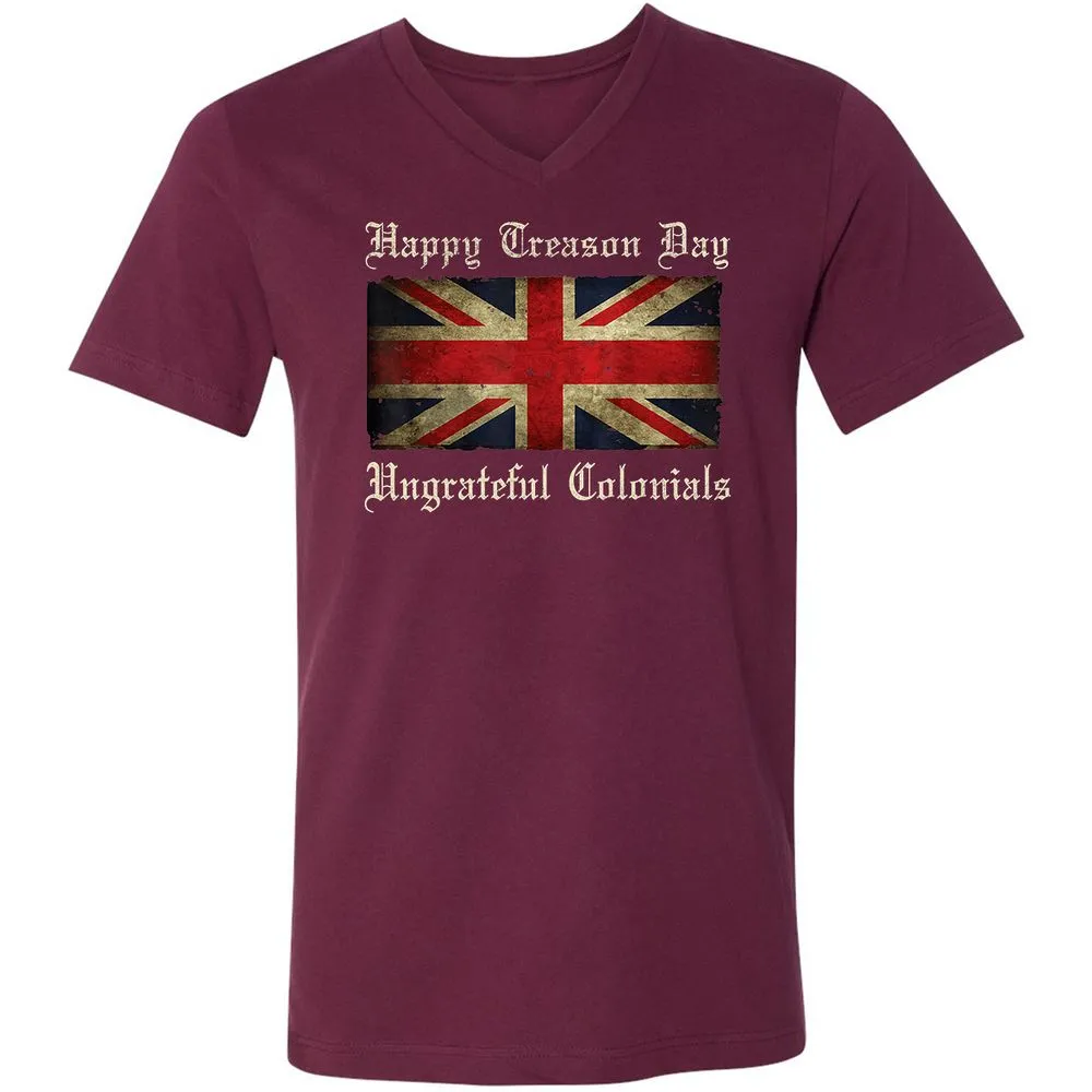 Unisex V-Neck T-Shirt - 8G7GUB33 - Maroon - 6