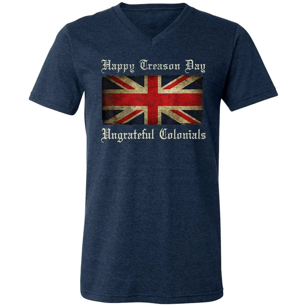 Unisex V-Neck T-Shirt - 8G7GUB33 - Heather Navy - 15