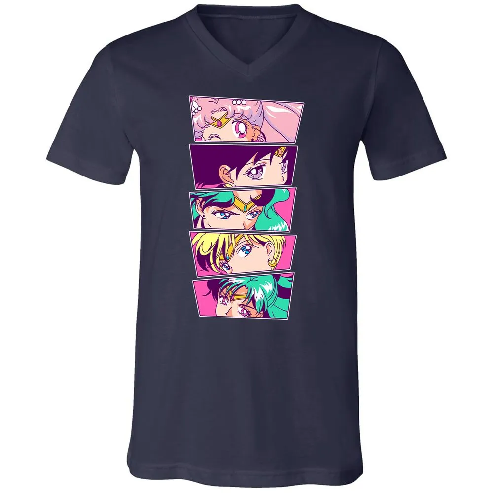 Unisex V-Neck T-Shirt - KVFL6QH8 - Navy - 2