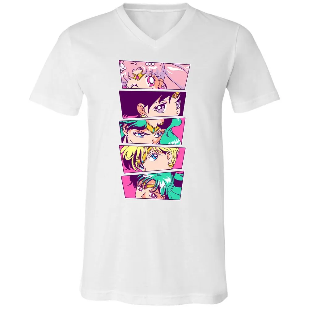 Unisex V-Neck T-Shirt - KVFL6QH8 - White - 5