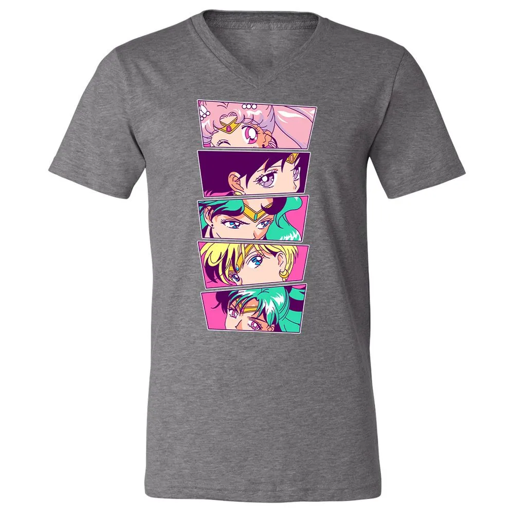 Unisex V-Neck T-Shirt - KVFL6QH8 - Deep Heather - 13