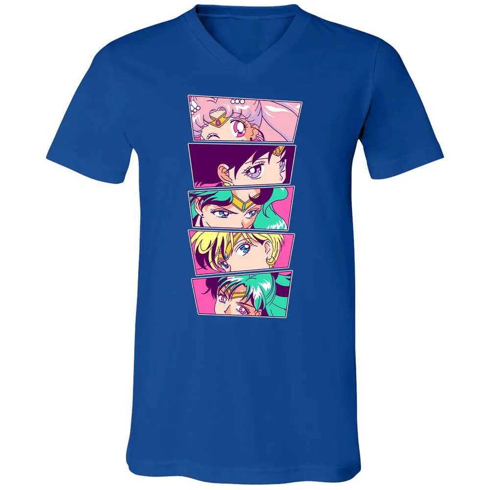 Unisex V-Neck T-Shirt - KVFL6QH8 - True Royal - 4
