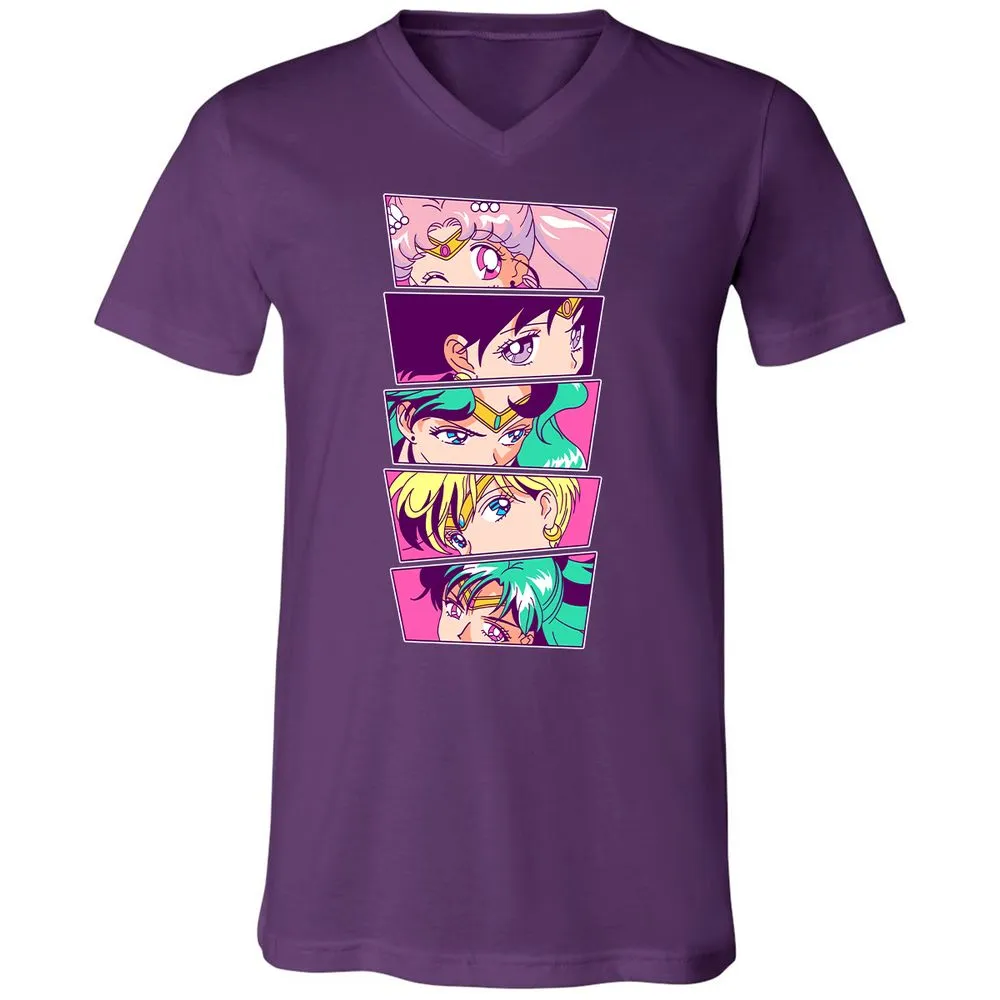 Unisex V-Neck T-Shirt - KVFL6QH8 - Team Purple - 9