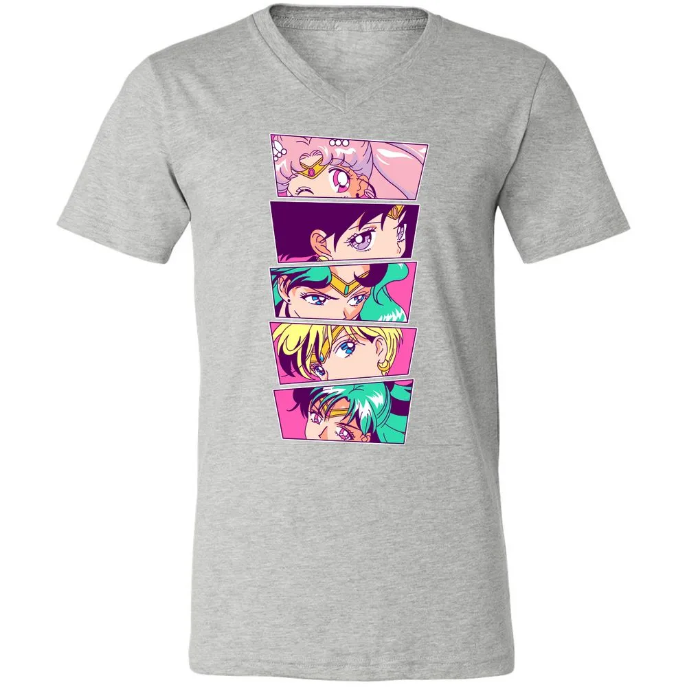 Unisex V-Neck T-Shirt - KVFL6QH8 - Athletic Heather - 7