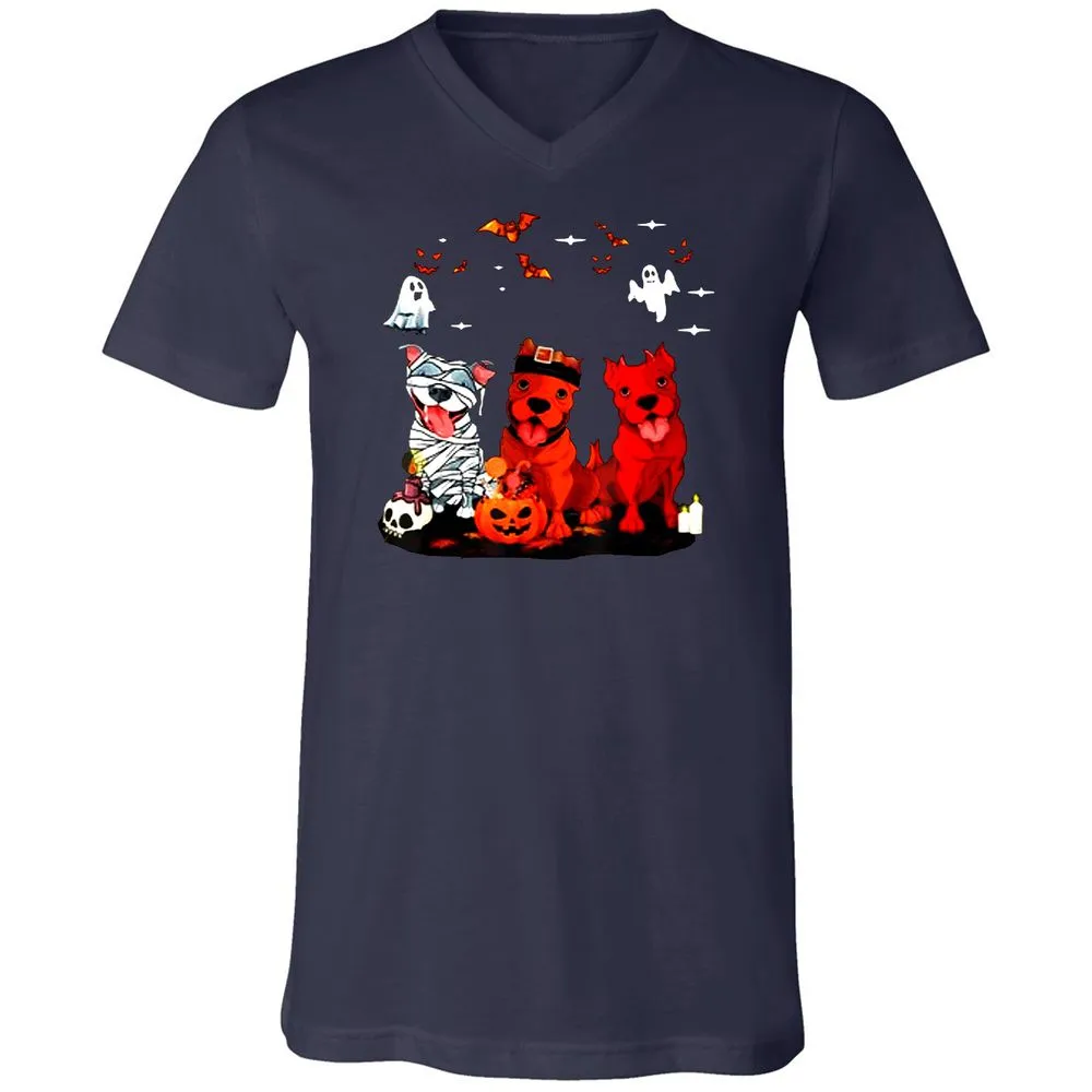 Unisex V-Neck T-Shirt - 41EQ1Y27 - Navy - 2
