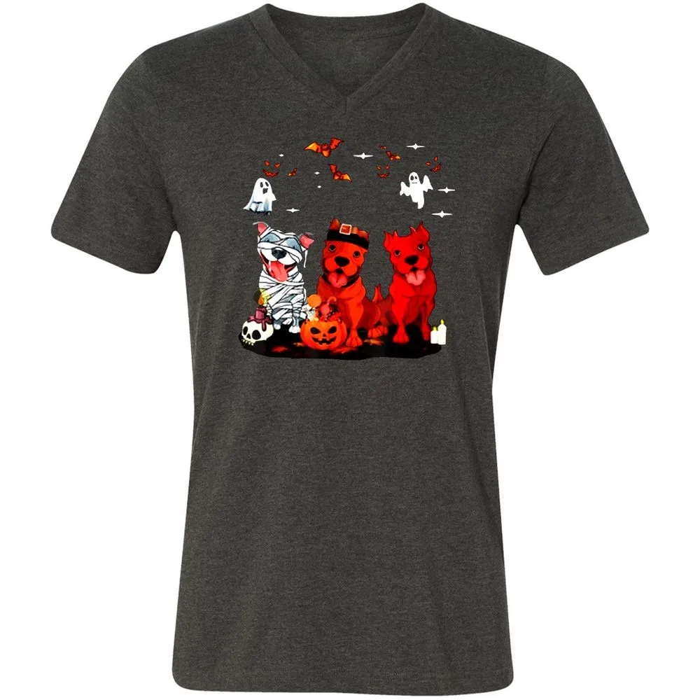 Unisex V-Neck T-Shirt - 41EQ1Y27 - Dark Grey Heather - 8