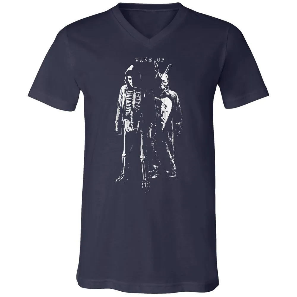 Unisex V-Neck T-Shirt - UEYGEB69 - Navy - 2