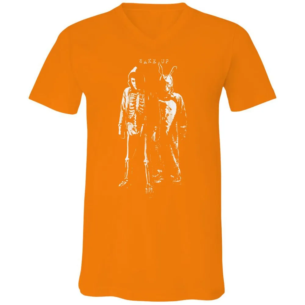 Unisex V-Neck T-Shirt - UEYGEB69 - Orange - 11