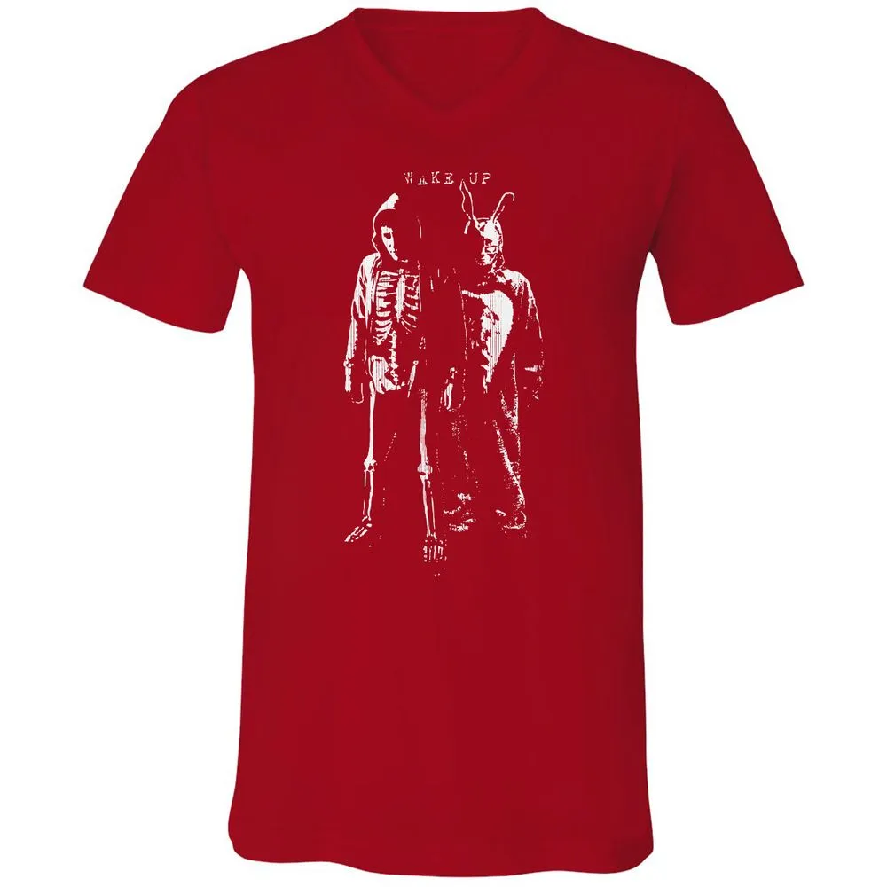 Unisex V-Neck T-Shirt - UEYGEB69 - Red - 3