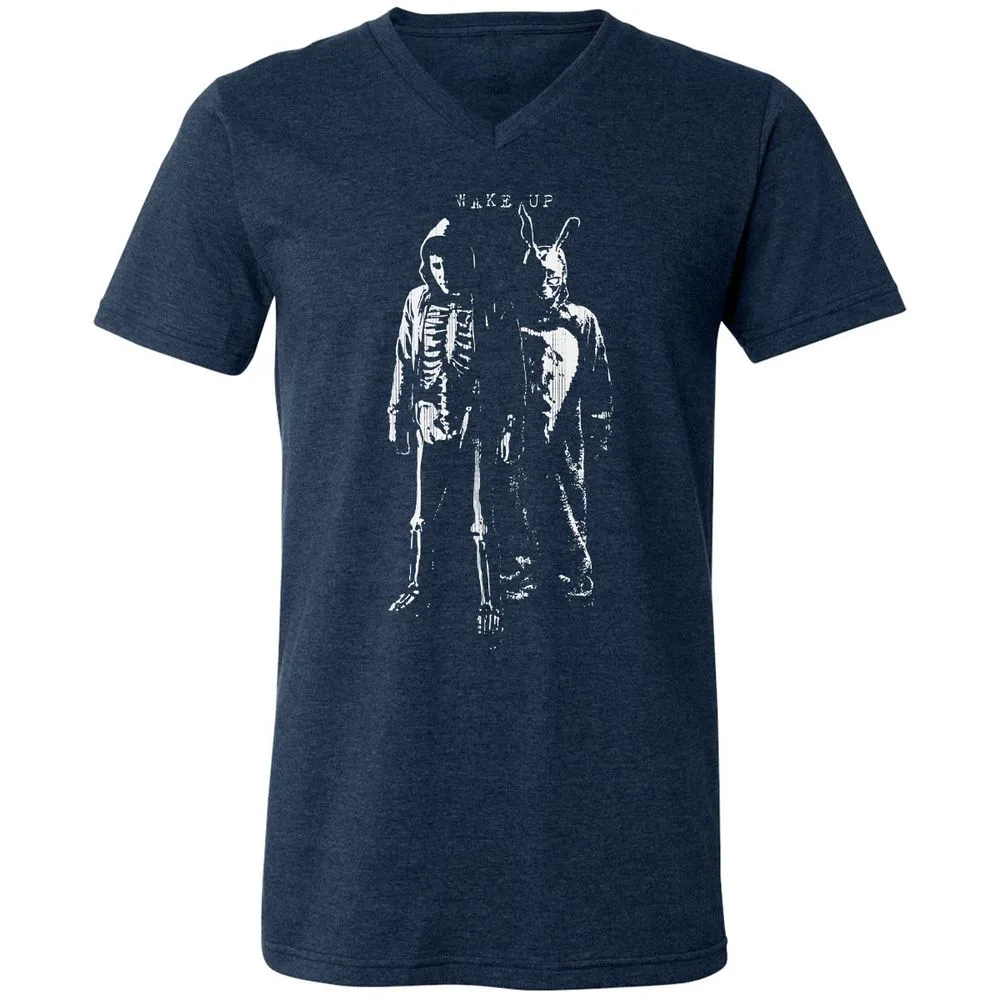 Unisex V-Neck T-Shirt - UEYGEB69 - Heather Navy - 15