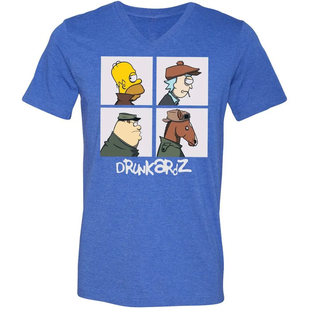 Unisex V-Neck T-Shirt - 99QQZYV4 - Heather True Royal - 14
