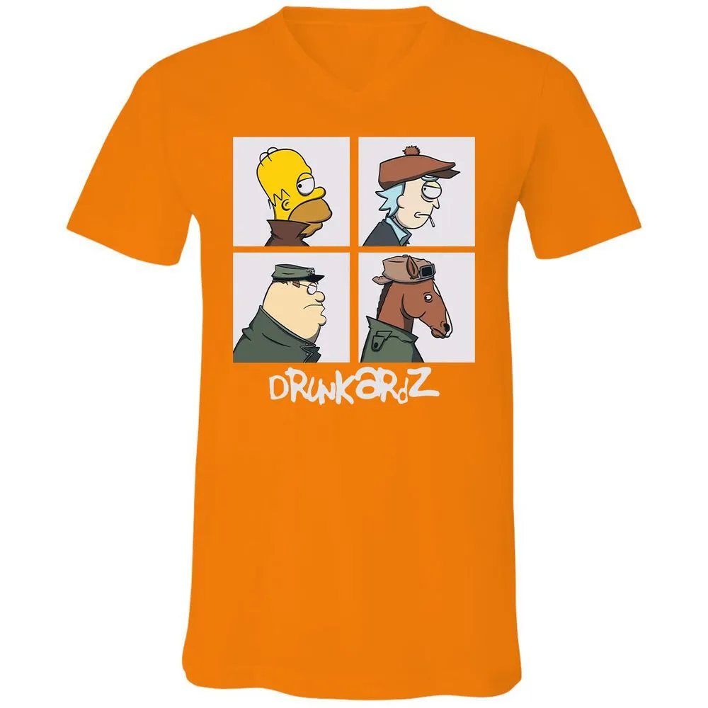 Unisex V-Neck T-Shirt - 99QQZYV4 - Orange - 11