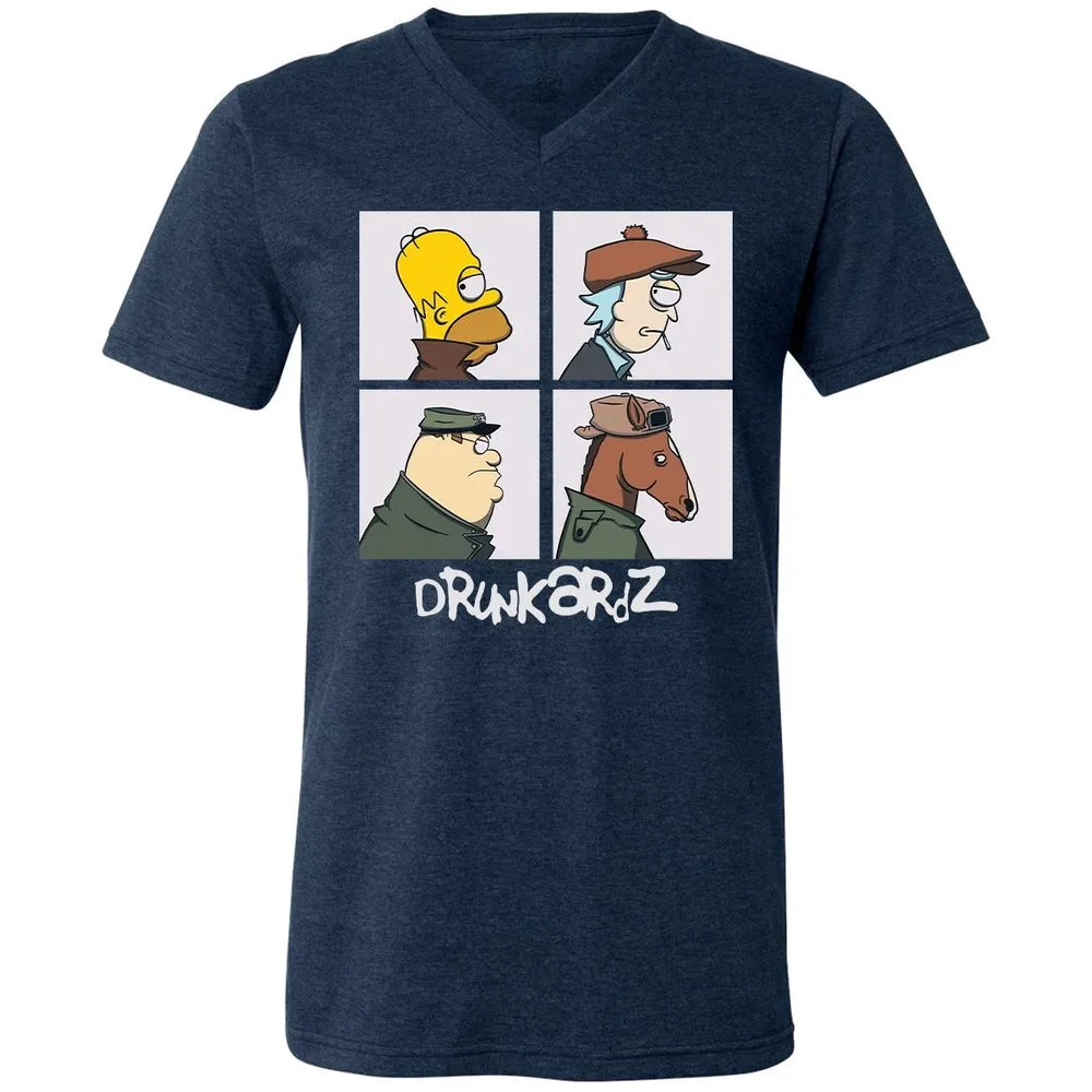 Unisex V-Neck T-Shirt - 99QQZYV4 - Heather Navy - 15