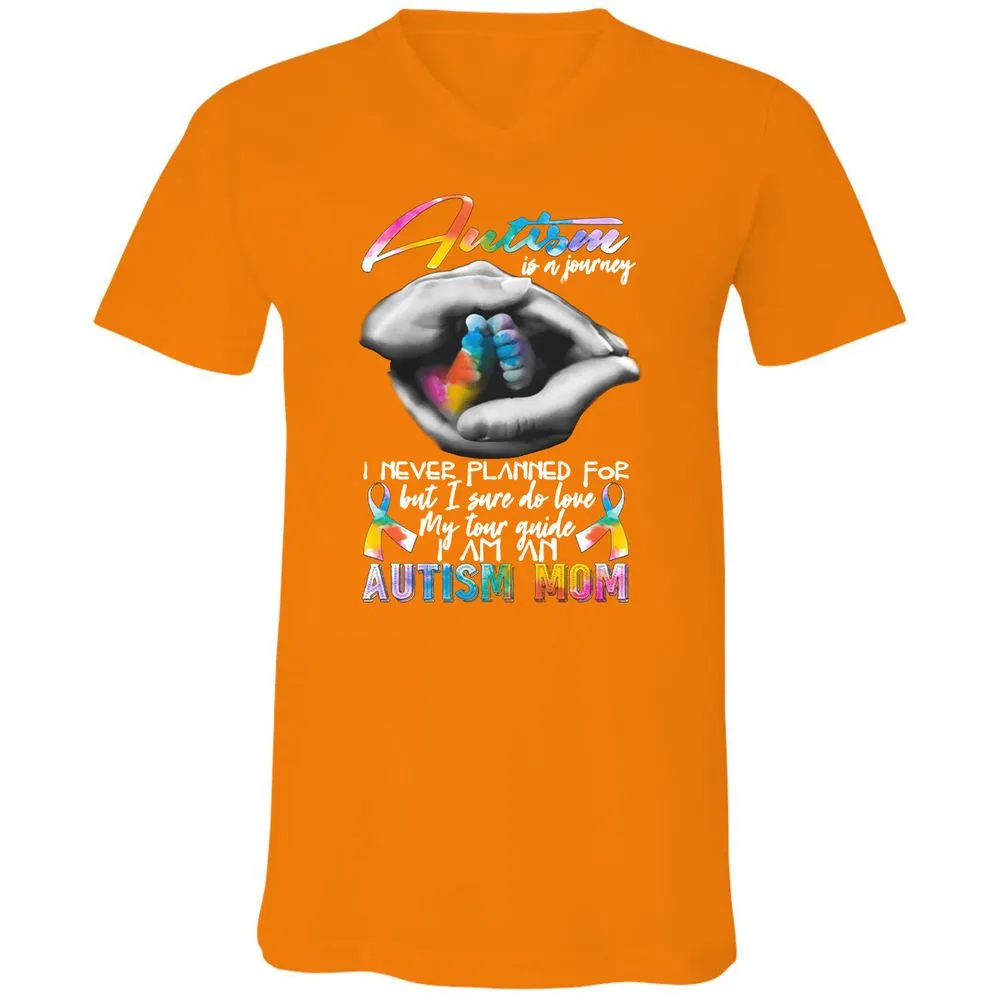 Unisex V-Neck T-Shirt - P1BDKZLG - Orange - 11