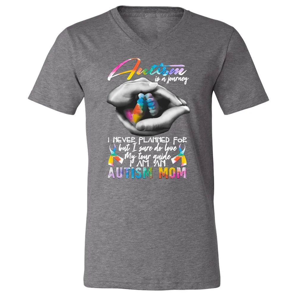 Unisex V-Neck T-Shirt - P1BDKZLG - Deep Heather - 13
