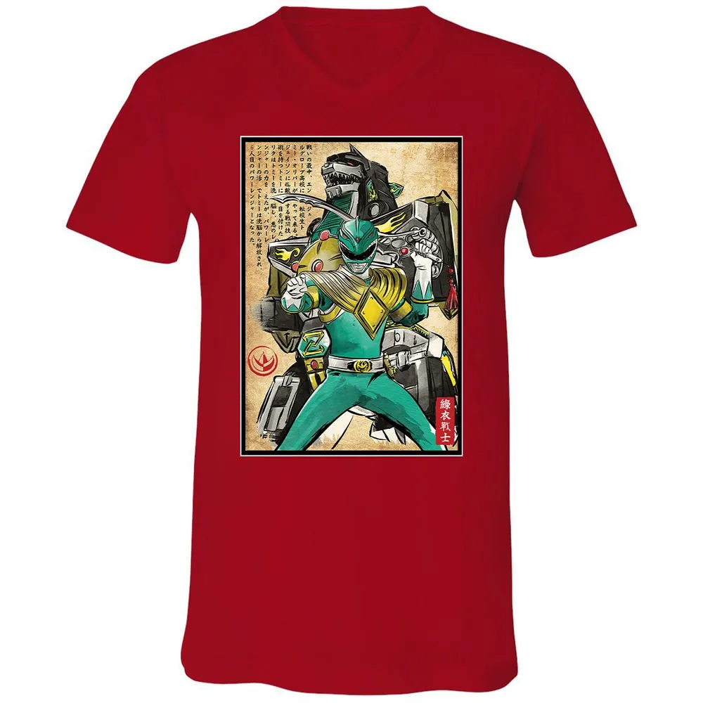Unisex V-Neck T-Shirt - DZQ78WQ7 - Red - 3