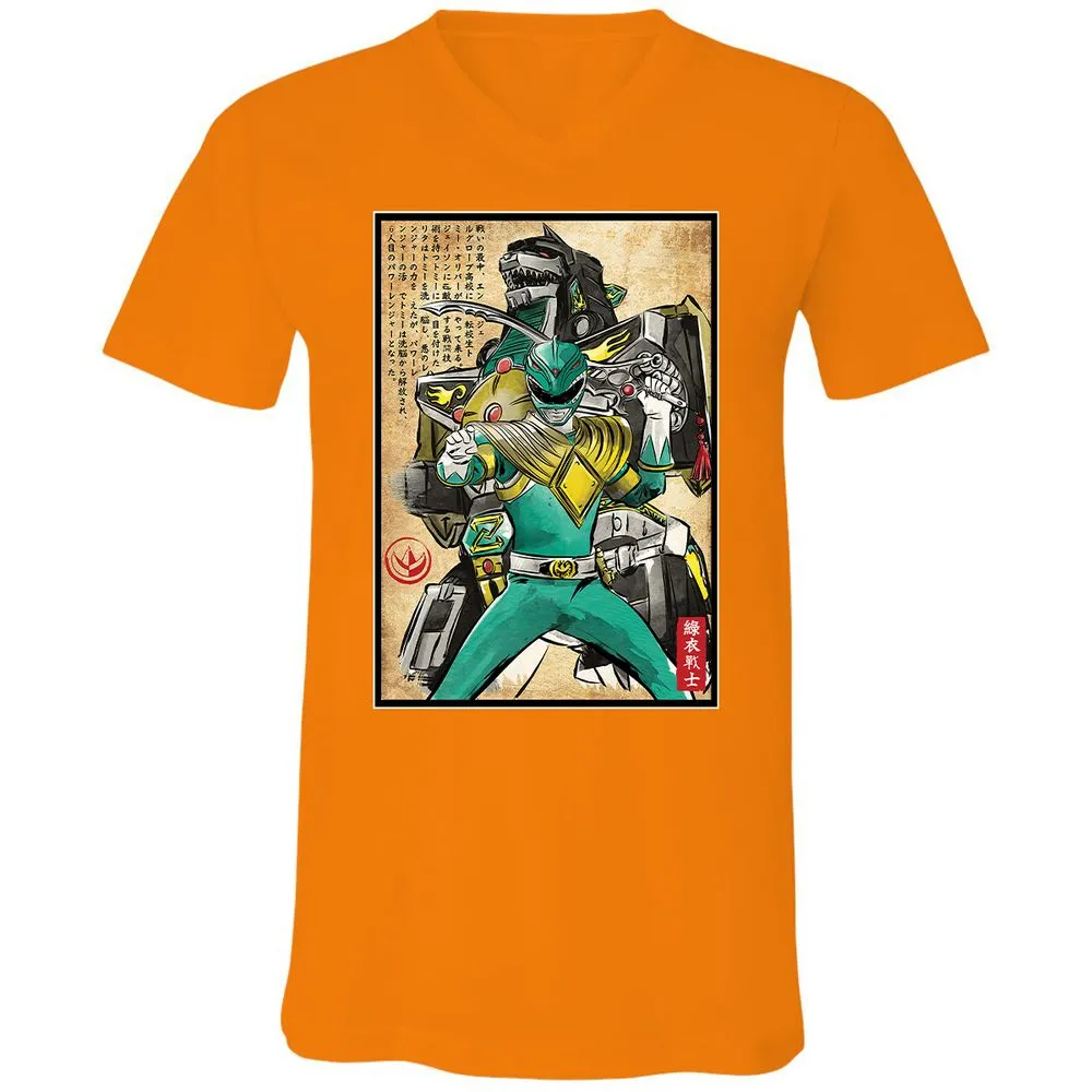 Unisex V-Neck T-Shirt - DZQ78WQ7 - Orange - 11