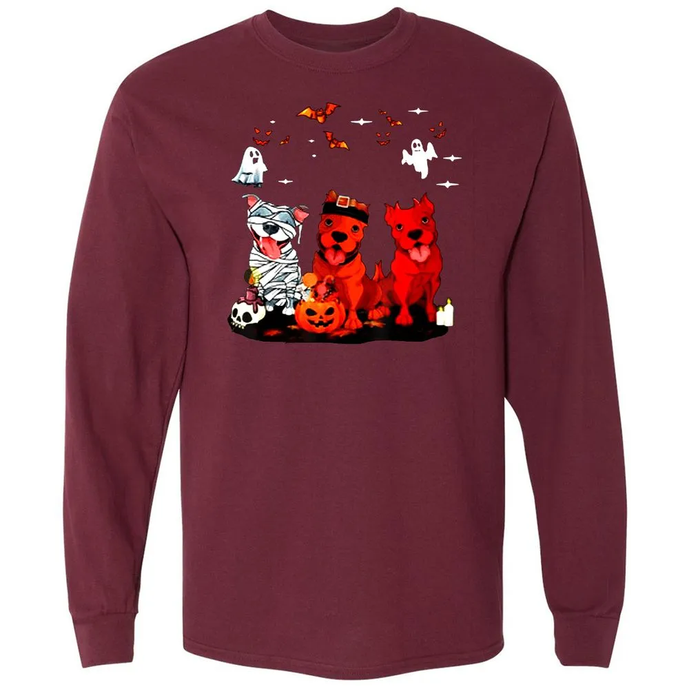 Long Sleeve T-Shirt - 6Y5MZUJM - Maroon - 11