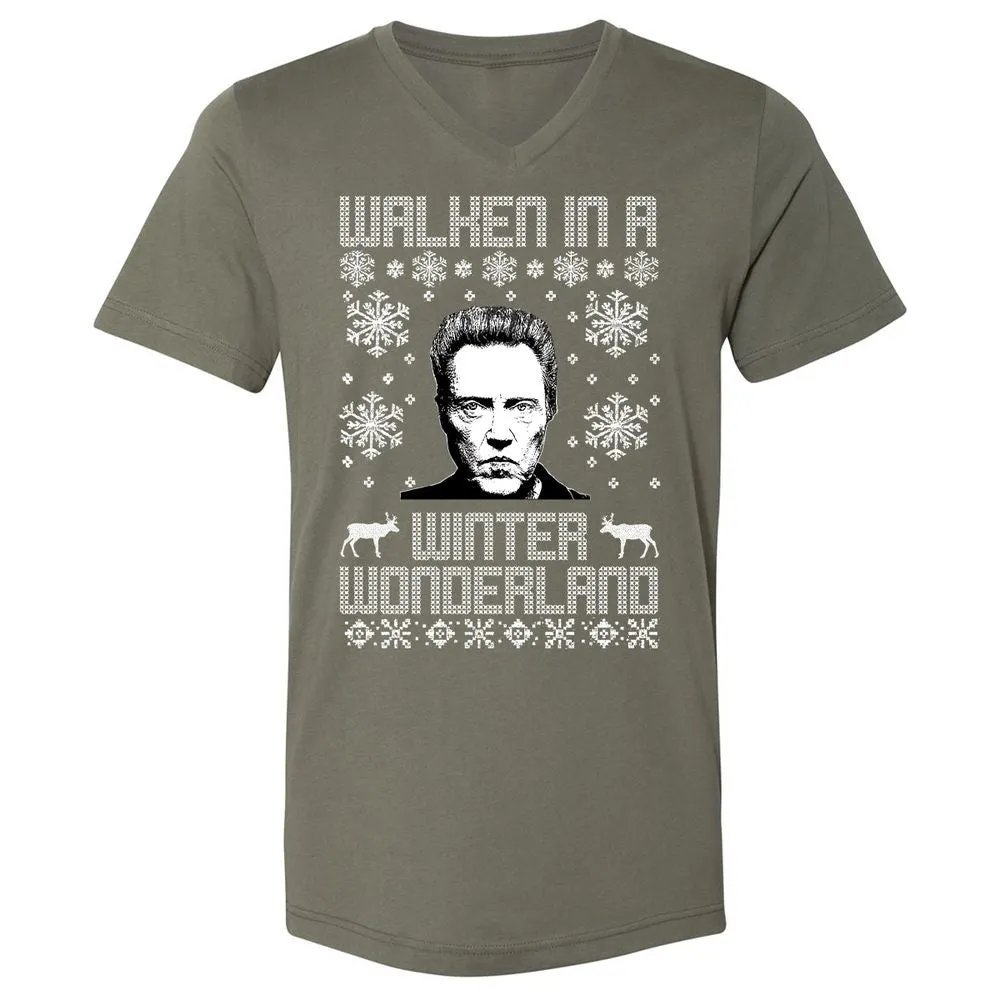 Unisex V-Neck T-Shirt - UHV5Q7KT - Military Green - 10