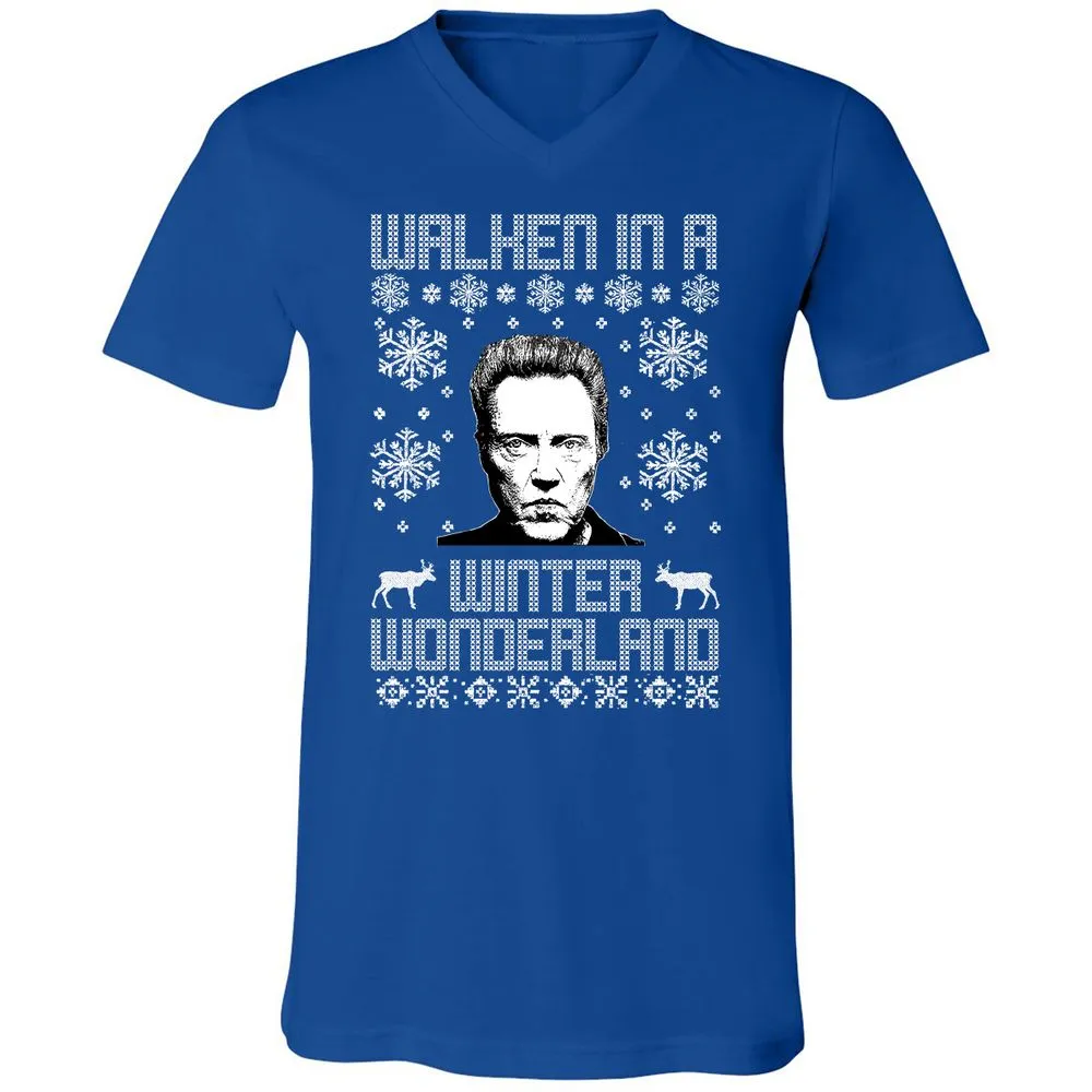 Unisex V-Neck T-Shirt - UHV5Q7KT - True Royal - 4