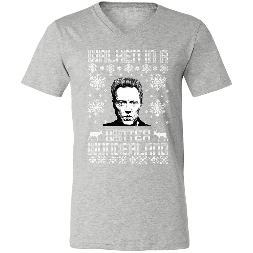 Unisex V-Neck T-Shirt - UHV5Q7KT - Athletic Heather - 7