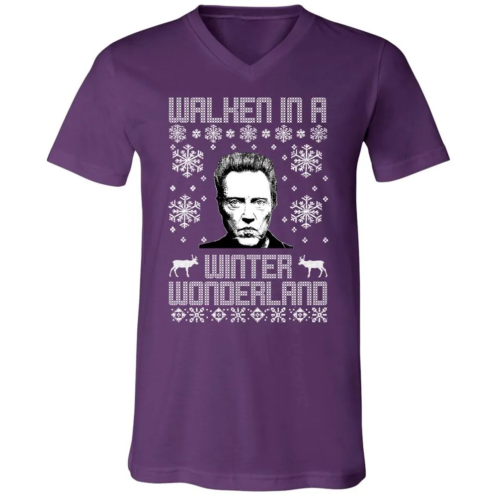 Unisex V-Neck T-Shirt - UHV5Q7KT - Team Purple - 9