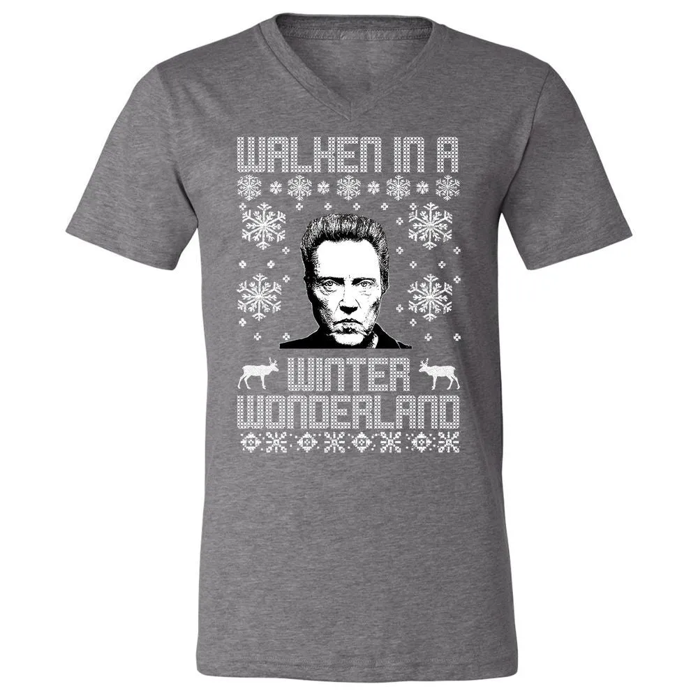 Unisex V-Neck T-Shirt - UHV5Q7KT - Deep Heather - 13
