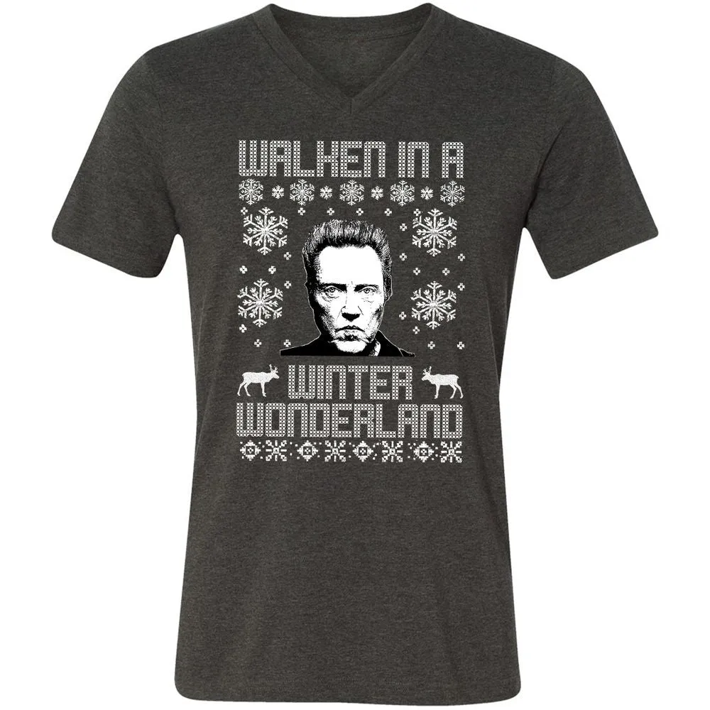 Unisex V-Neck T-Shirt - UHV5Q7KT - Dark Grey Heather - 8
