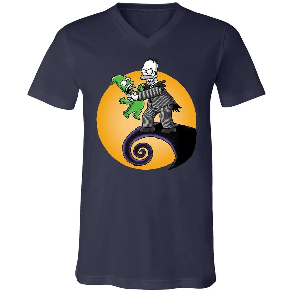 Unisex V-Neck T-Shirt - ZKTMZ4YA - Navy - 2