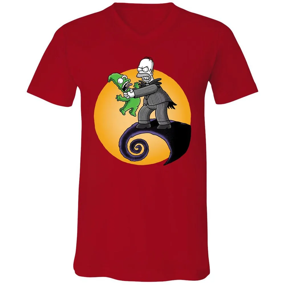 Unisex V-Neck T-Shirt - ZKTMZ4YA - Red - 3