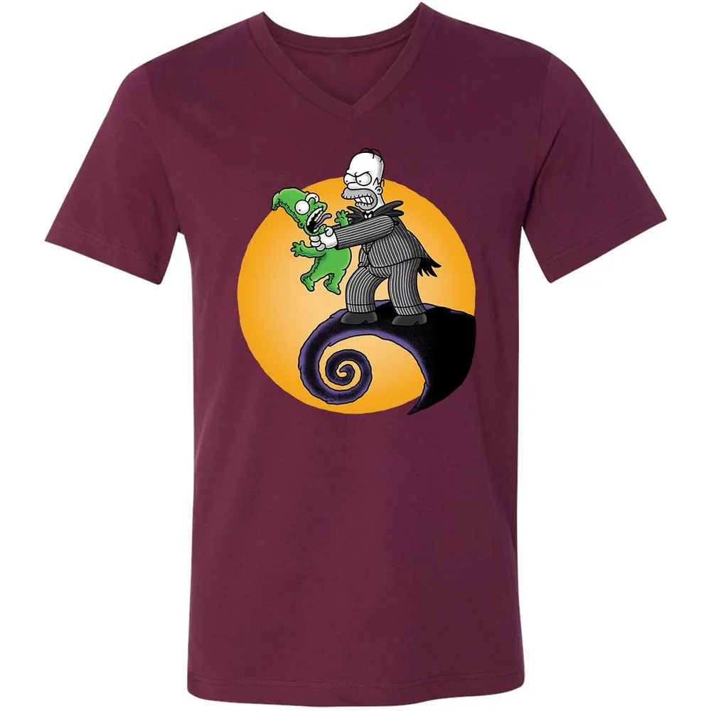Unisex V-Neck T-Shirt - ZKTMZ4YA - Maroon - 6