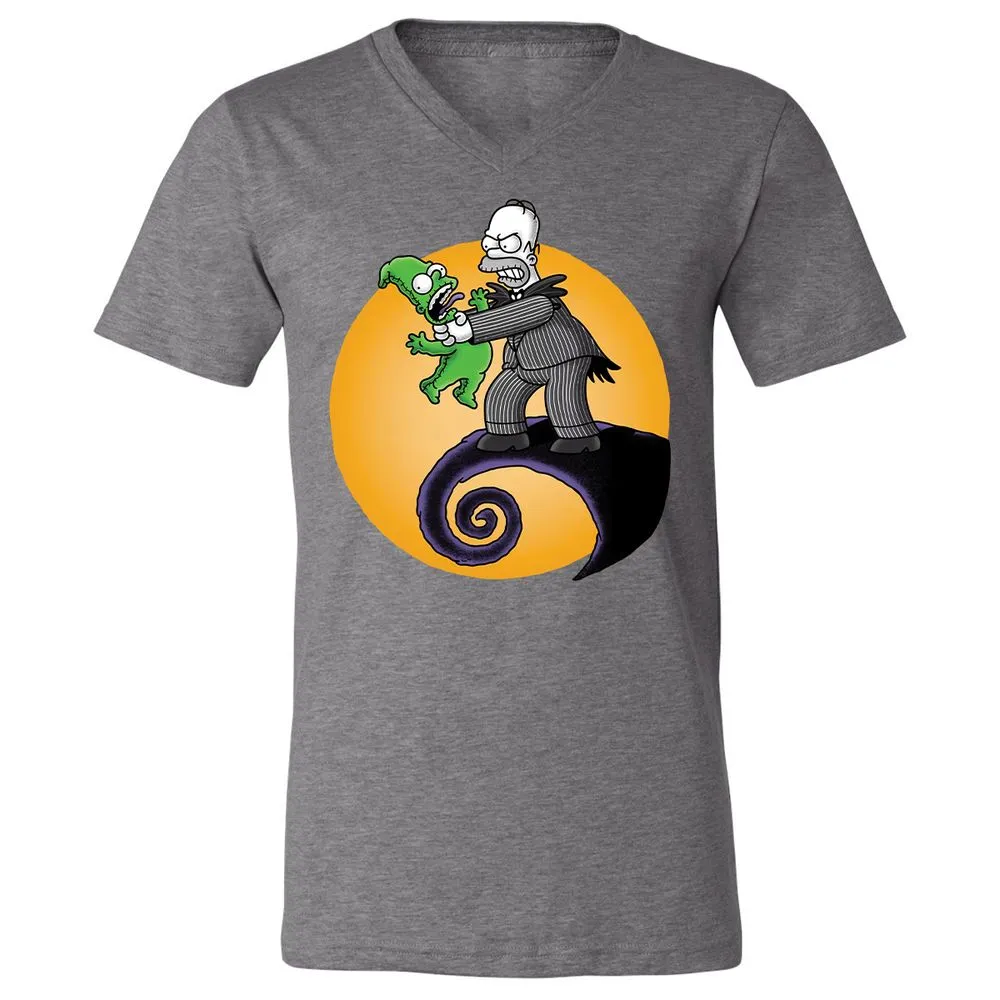 Unisex V-Neck T-Shirt - ZKTMZ4YA - Deep Heather - 13