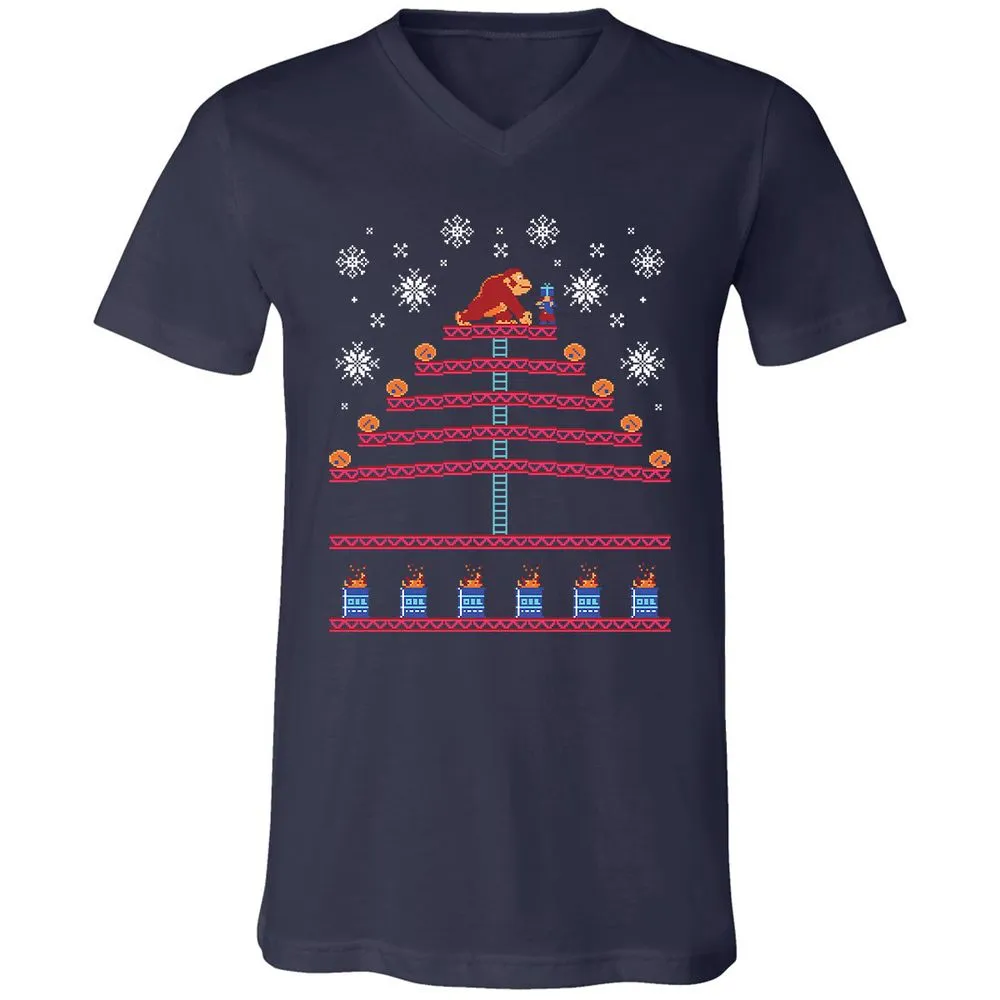 Unisex V-Neck T-Shirt - KQKNH9ZD - Navy - 2