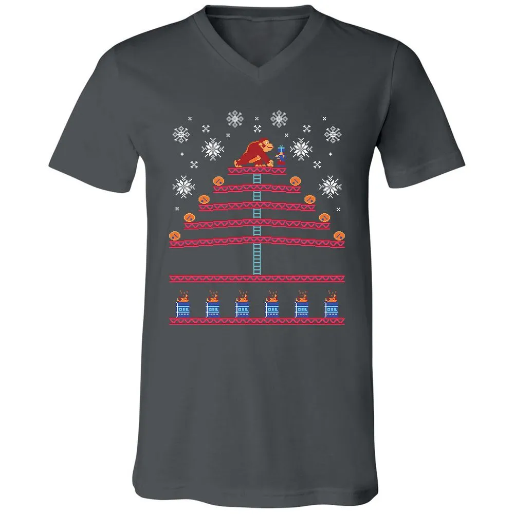 Unisex V-Neck T-Shirt - KQKNH9ZD - Asphalt - 12